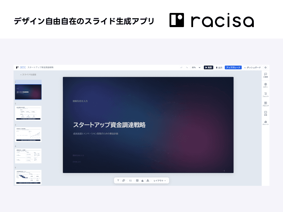 スライド生成アプリ「racisa」